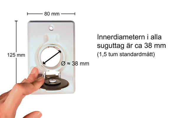 Suguttag Standard, plast, runt lock