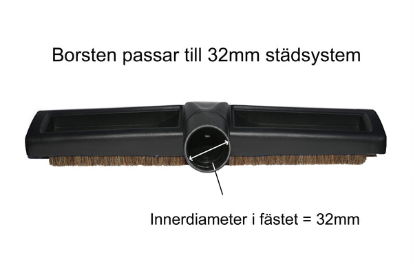 Parkettmunstycke XL 36cm borst/hjul