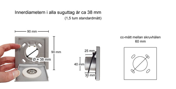 Suguttag Square, plast silver
