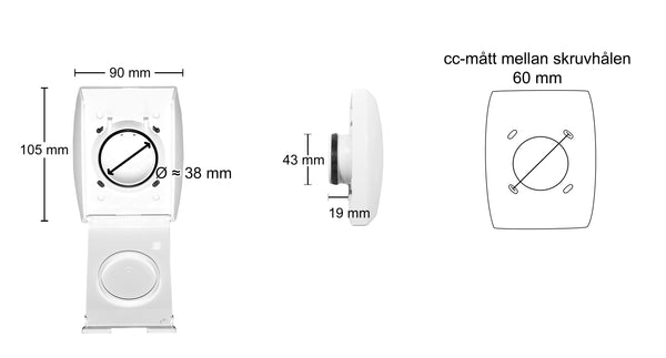 Suguttag Puzer m.fl, plast vit